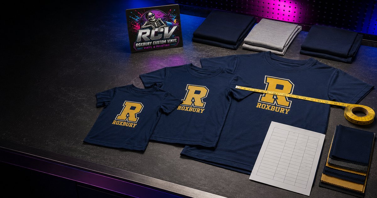 Kids' Sizing 101: Ordering Youth Spirit Wear Without the Guesswork — Roxbury Custom Vinyl, Ledgewood, NJ