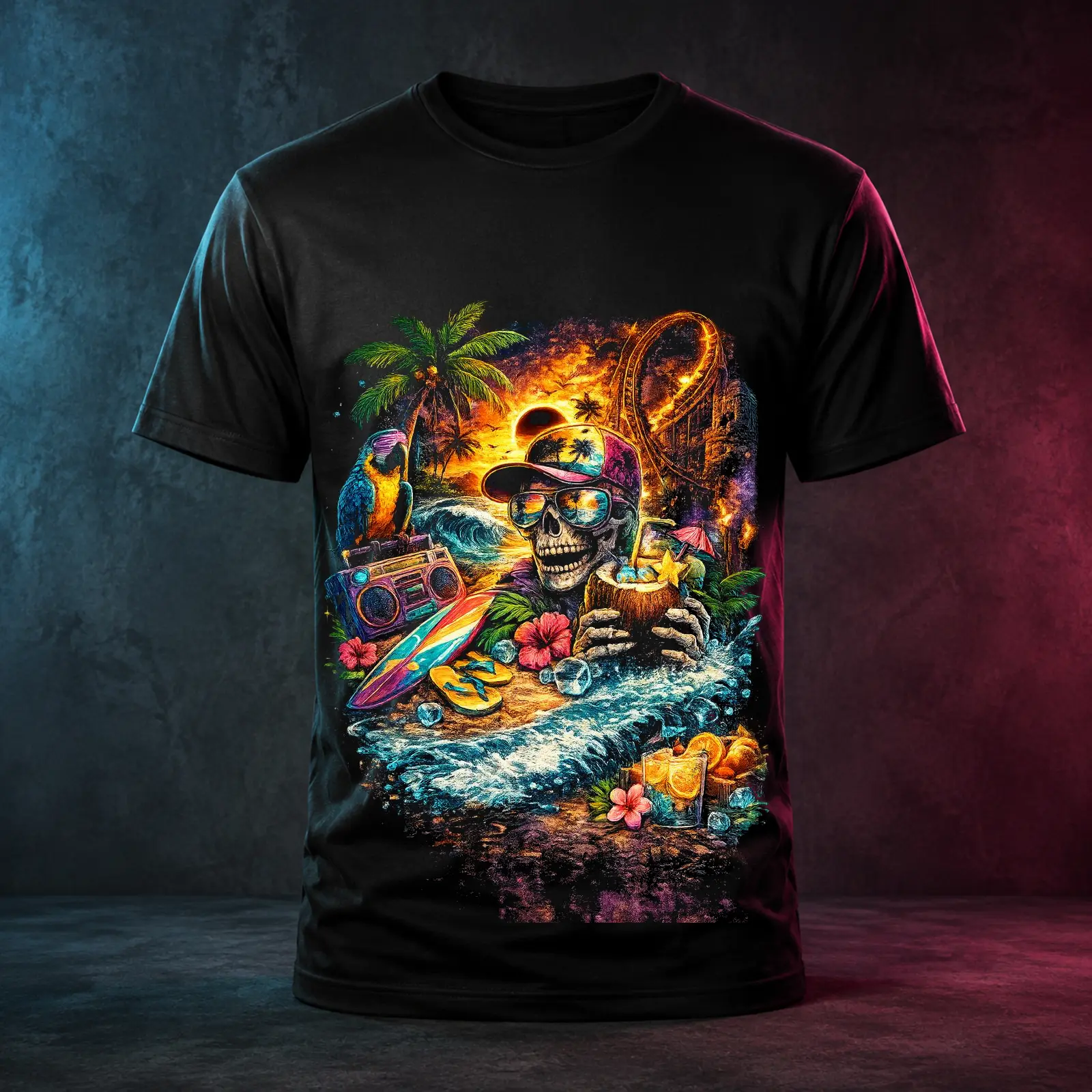 Vibrant original graphic T-shirt print by Roxbury Custom Vinyl